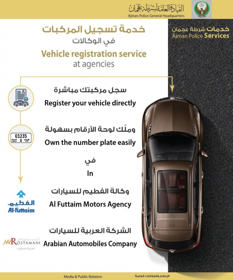 خدمة تسجيل المركبات في الوكالات