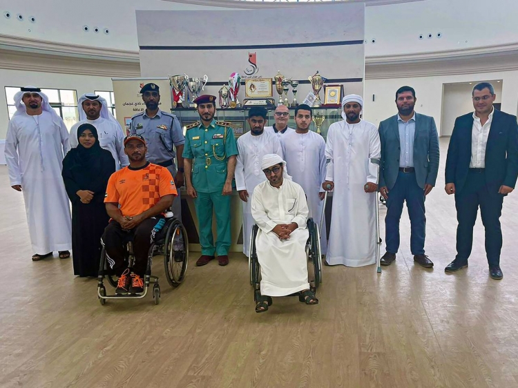 شرطة عجمان تلتقي مع أصحاب الهمم تطبيقاً للمبادئ العشر في الخمسين الجديدة