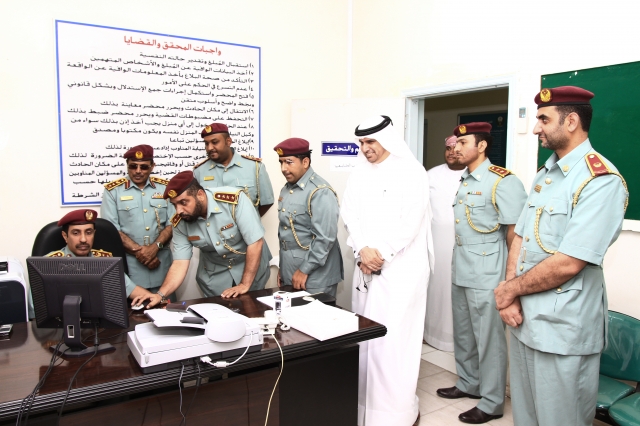 نائب مدير عام شرطة عجمان يتفقد مركز شرطة المنامة
