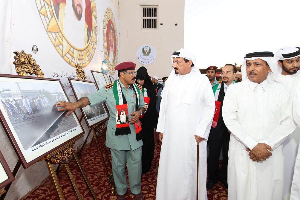 الشيخ حميد بن راشد النعيمي يشهد فعاليات شرطة عجمان  في منطقة المنامة