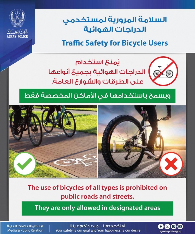 السلامة المرورية لمستخدمي الدراجات الهوائية