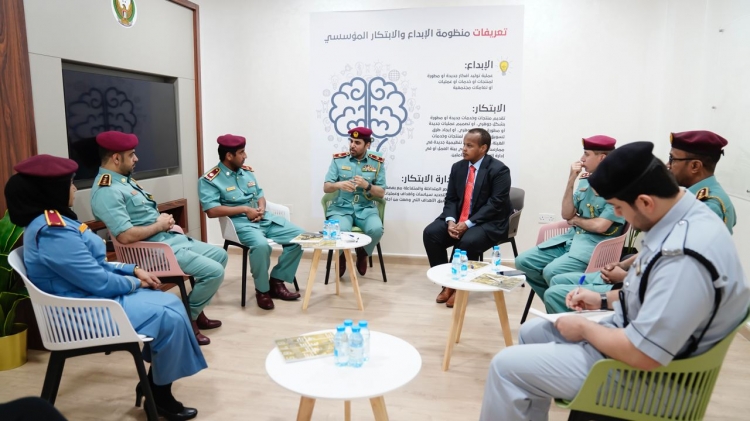 شرطة عجمان تستحدث مختبر الابتكار في مركز شرطة الجرف الشامل بعجمان