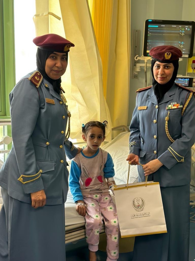 شرطة عجمان تحتفي بالأطفال بمناسبة يوم الطفل الاماراتي