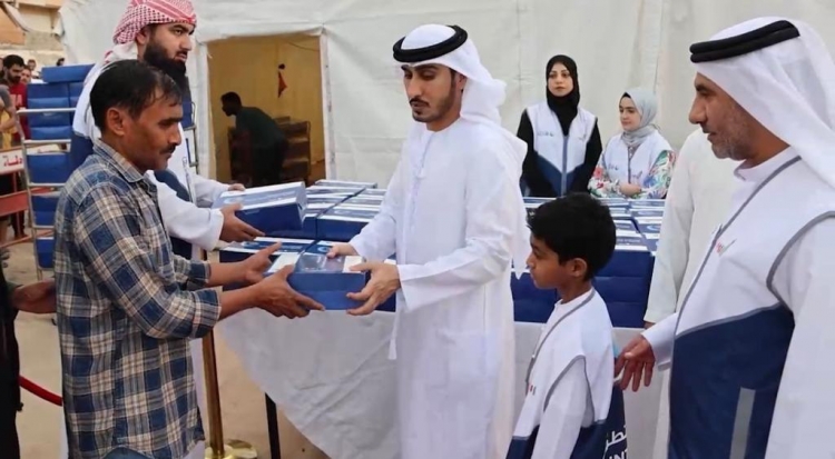 شرطة عجمان تنظم خيمة لإفطار الصائمين بالتعاون مع مصرف ابوظبي الاسلامي