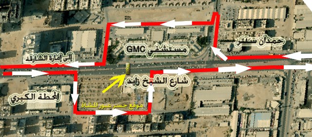 إغلاق شارع الشيخ زايد لتركيب جسر لعبور المشاة في عجمان