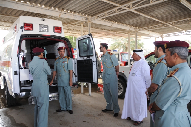 نائب مدير عام شرطة عجمان يتفقد مركز شرطة المنامـة